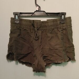 Express High Waist Olive Shorts